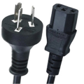 saa threeplug computer power cord plug